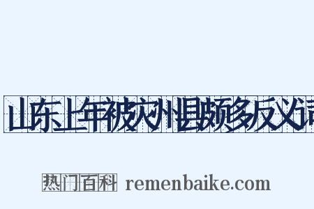 山东上年被灾州县颇多反义词是什么意思的图片